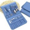 18 in 1 manicure pedicure grooming kit blue