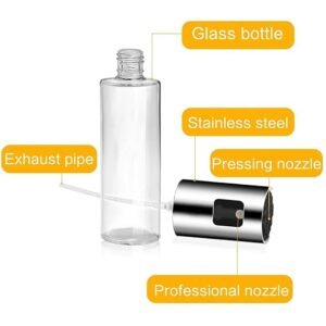 Glass Oil Spray Bottle Dispenser for Kitchen Use - 500ml Capacity