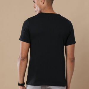 Premium Black Men’s Round Neck T-Shirt – Soft Cotton | Slim Fit Tee