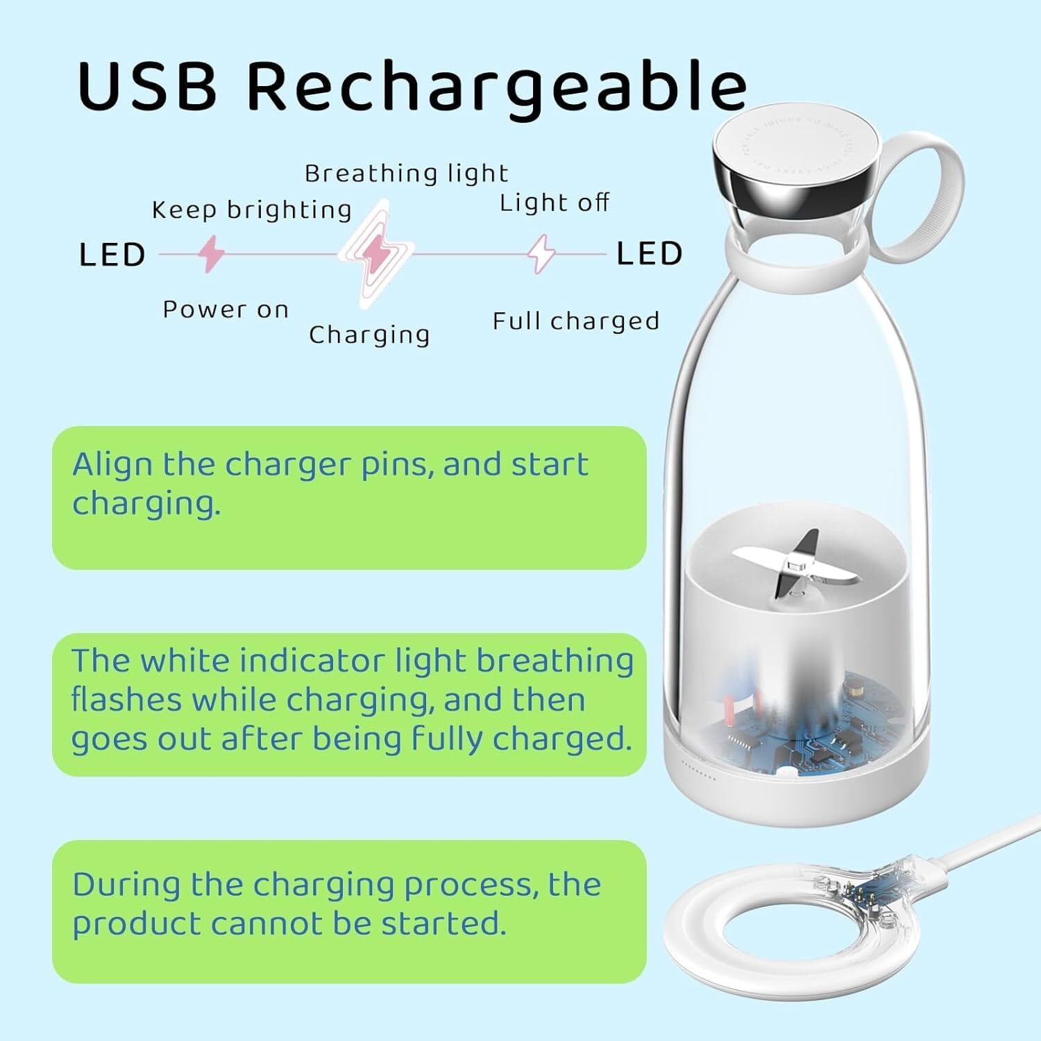 Portable USB Blender Bottle for Shakes & Smoothies - Image 4