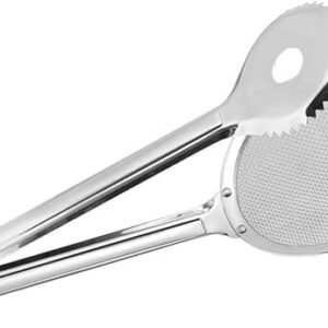 Stainless Steel Frying Strainer & BBQ Grill Net Combo for Kitchen