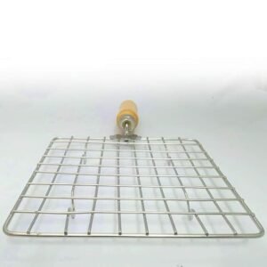 Stainless Steel Frying Strainer & BBQ Grill Net Combo for Kitchen